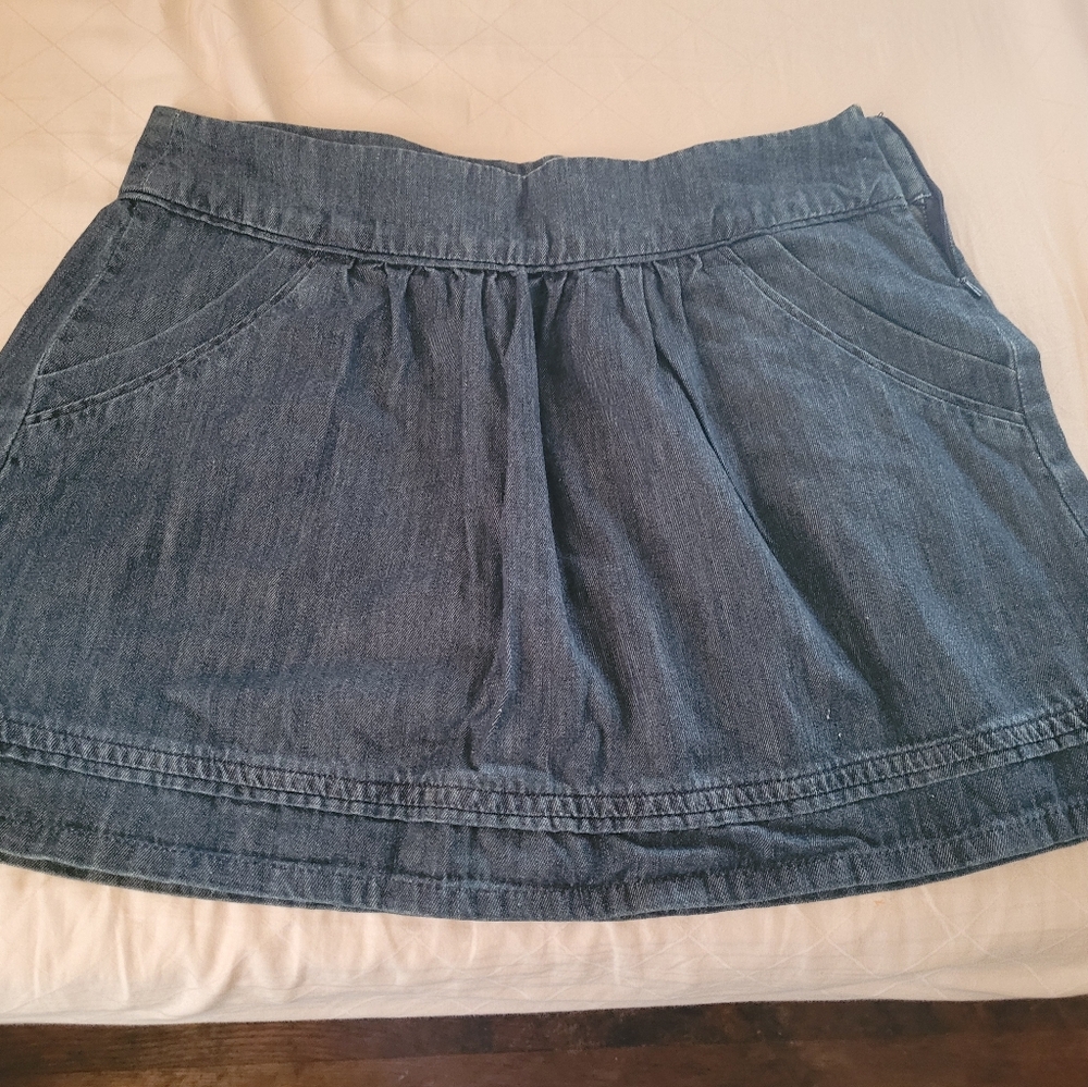 American Eagle Live Your Life Denim Mini Skirt Size 10
